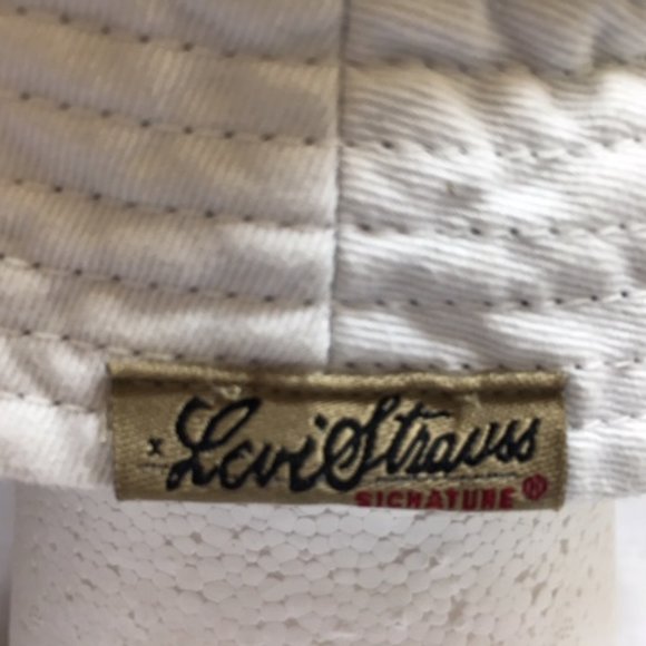 Levi Strauss Signature White Black Reversible Bucket Hat Small - Picture 4 of 8
